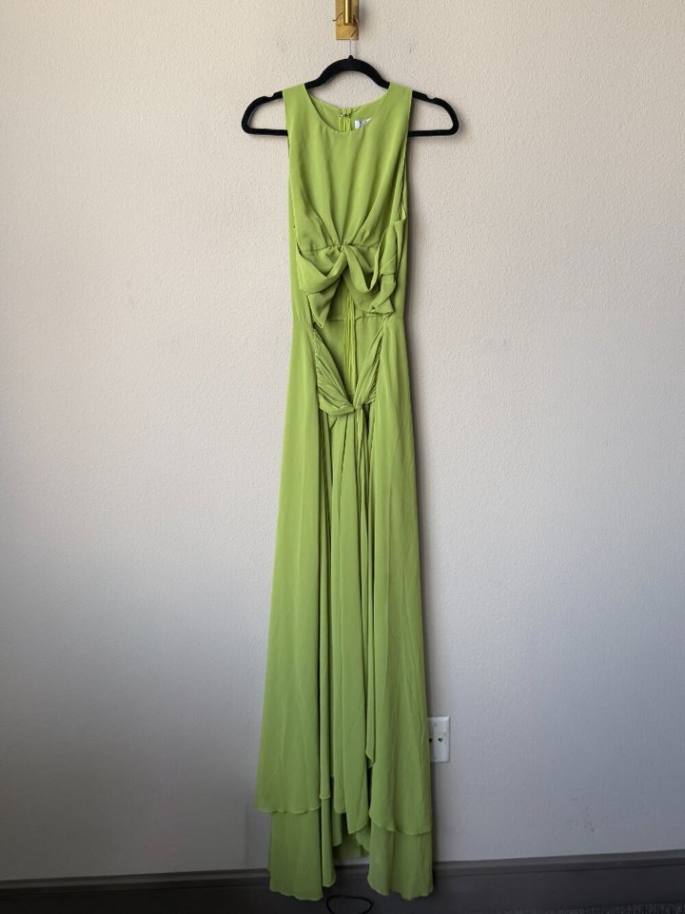 Ellaé Lisqué Femininity Green Chiffon Maxi Dress NWT Size XL - Picture 2 of 5